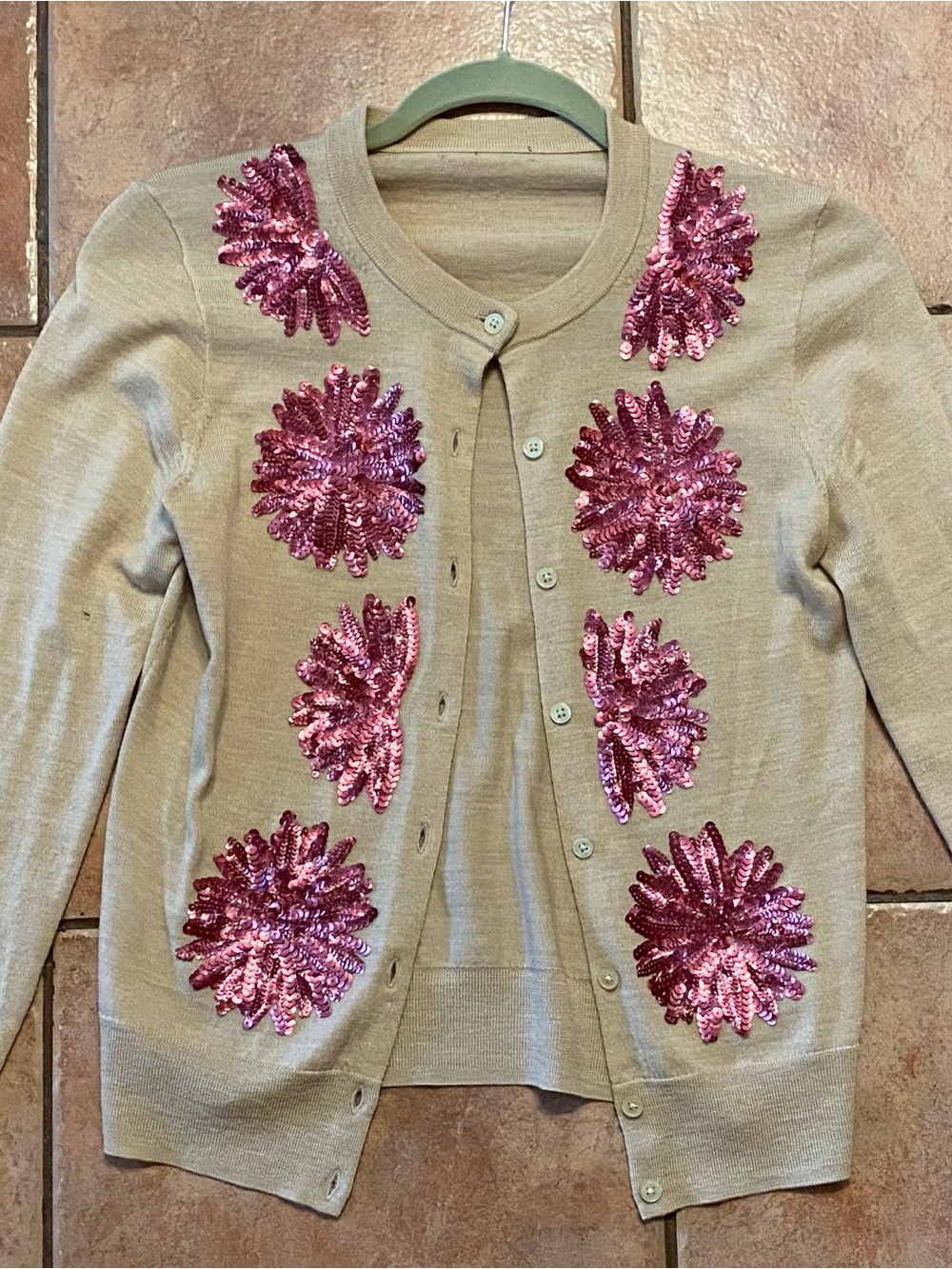 J Crew Sequin Cardigan Medium